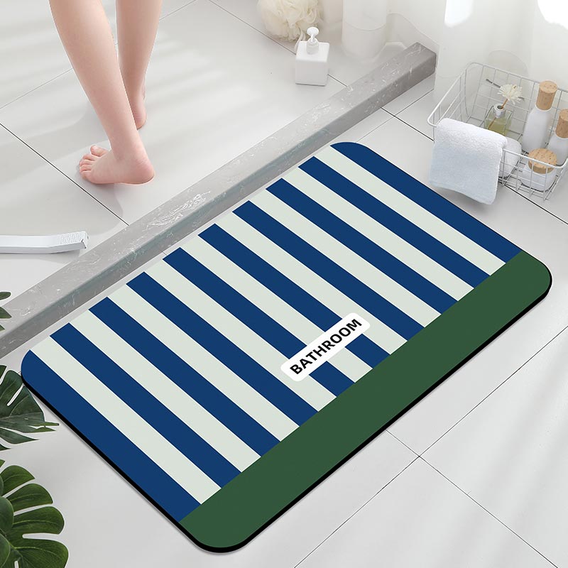Zara Home Bathroom Accessories - ストライプスター滑り止めバスマット、ロイヤルブルーのカーペット、寝室の装飾、バスルームアクセサリー、家の装飾
