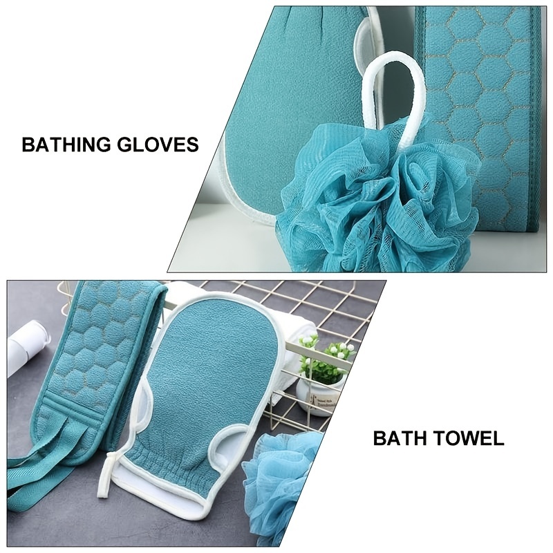 Home Bathroom Cleaning Machine - 3 ピース/セットボディクリーニング手ぬぐい浴室シャワーボールバックスクラバーセット角質除去スキンタオルバスグローブブラシ