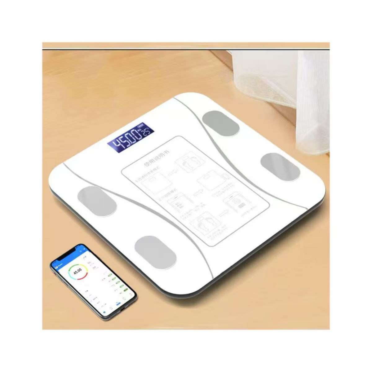 Home Bathroom Scales - 体脂肪計スマートワイヤレスデジタル体重計体組成分析装置スマートフォンアプリ付きBluetooth対応