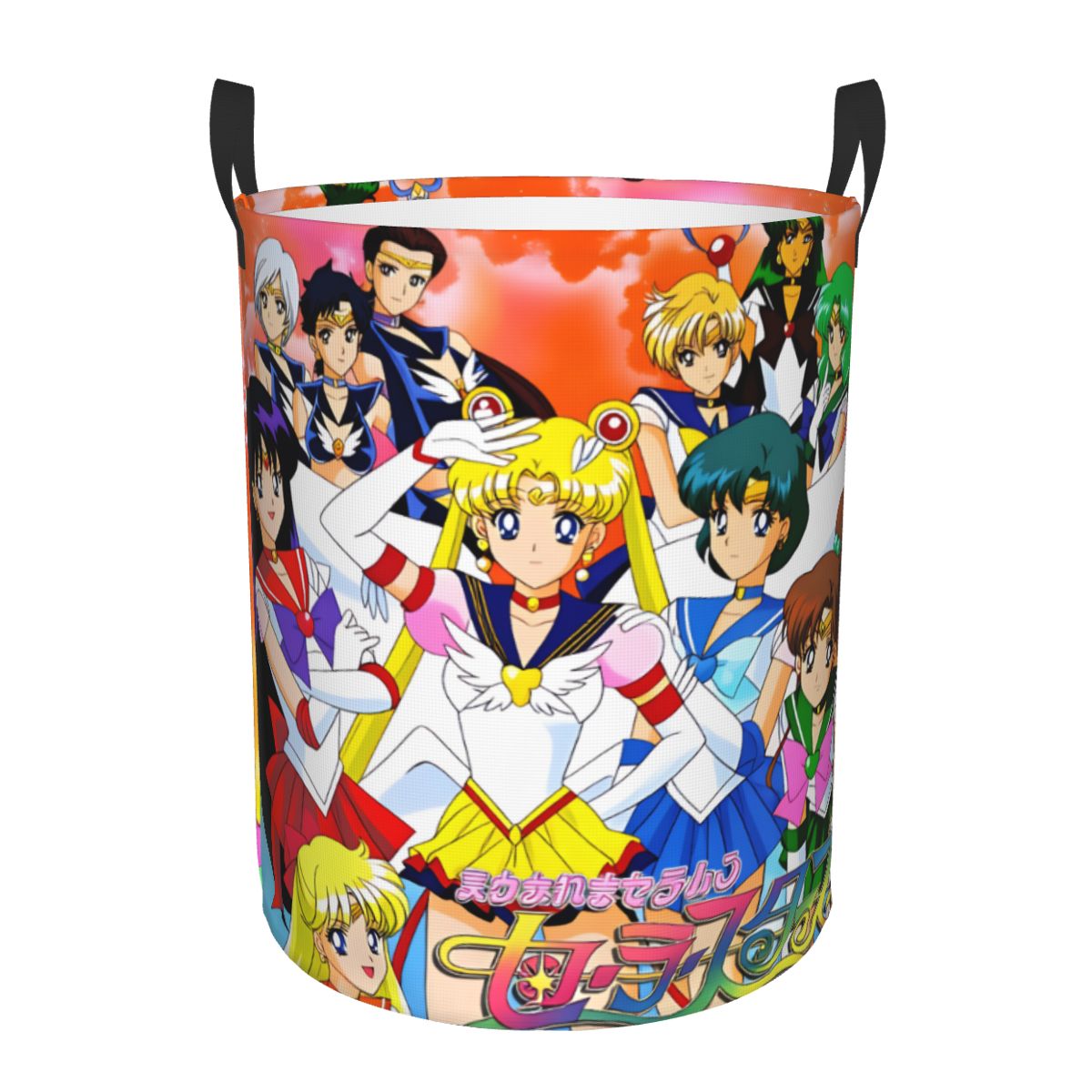 Home Bathroom Equipment - セーラーチビムーンジュピターランドリーバスケット折りたたみ式マーキュリーマース衣類かご収納ビンバスルーム用