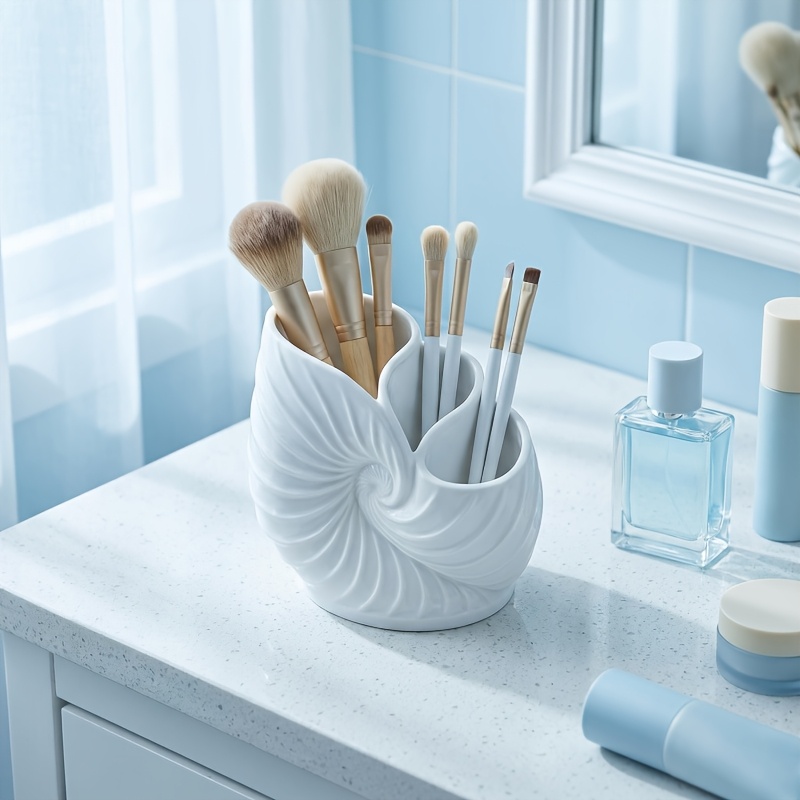 Home Bathroom Sink - 多機能バスルームカウンターオーガナイザー、白い歯ブラシホルダー、洗面台、ホームオフィス、デスクトップ装飾収納用