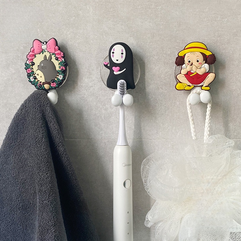 Home Bathroom Organizer - 1Pc 漫画アニメトトロフィギュア歯ブラシホルダー壁歯ブラシ収納ラック吸盤付きバスルームオーガナイザーキッズギフト