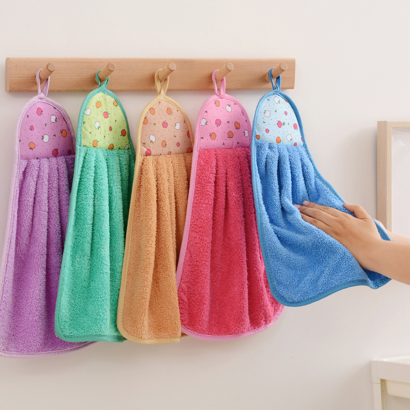 Home Kitchen Bathroom Cleaning - 4 個の小さなハンドタオルキッチンバスルーム用コーラルベルベットソフト速乾性吸収性クリーニングクロスホームサウナテリータオル