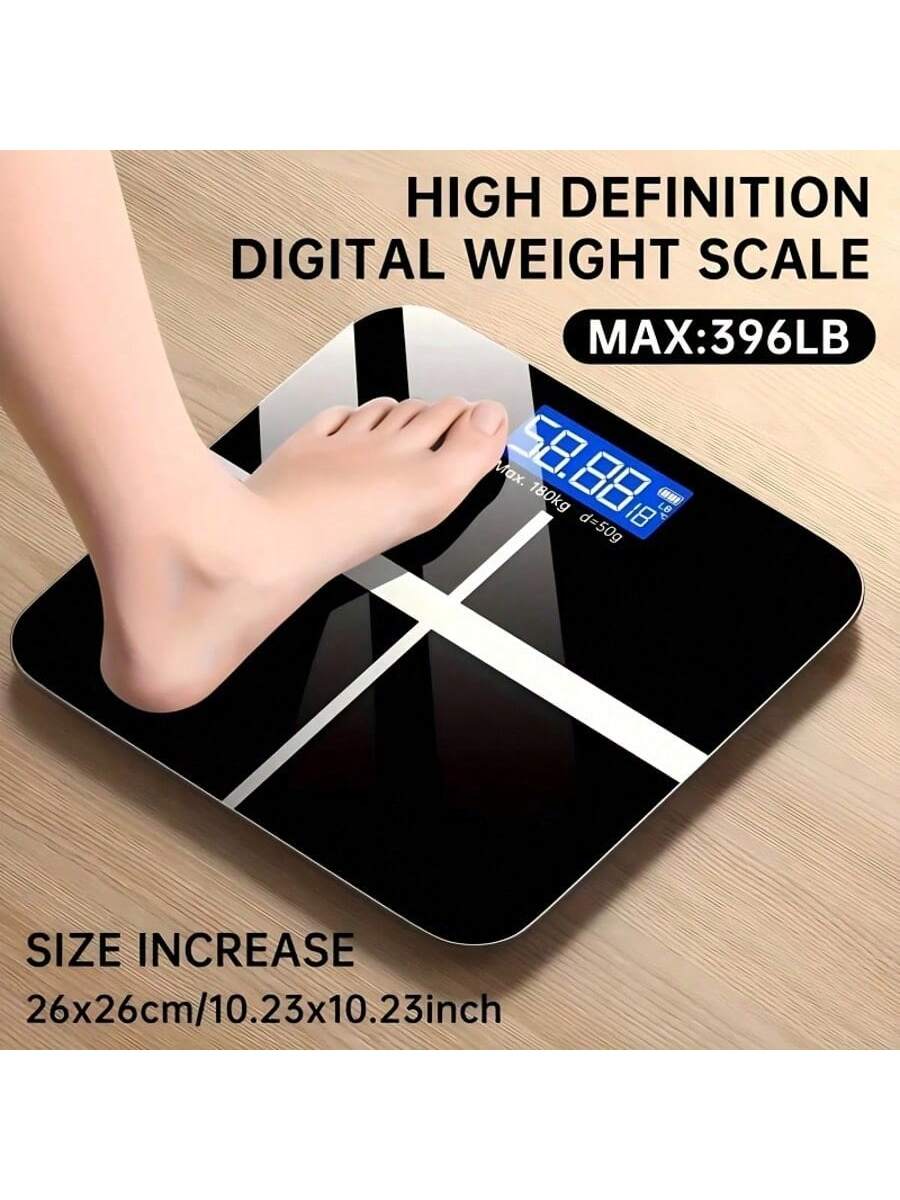 Home Bathroom Scales - スマート多機能体脂肪＆体重計、強化ガラス製ワイドプラットフォーム、390ポンド対応 家庭用、フィットネス用、アウトドア用。
