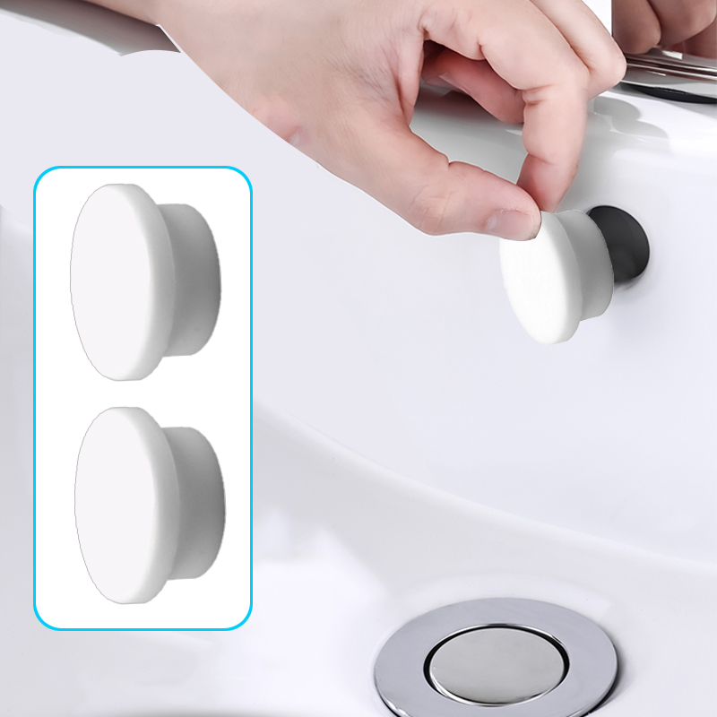Home Bathroom Equipment - 2/4/8PC バスルームゴム製洗面器オーバーフローリング キッチンシンク洗面器排水シールストッパー 浴槽排水キャッププラグアクセサリー