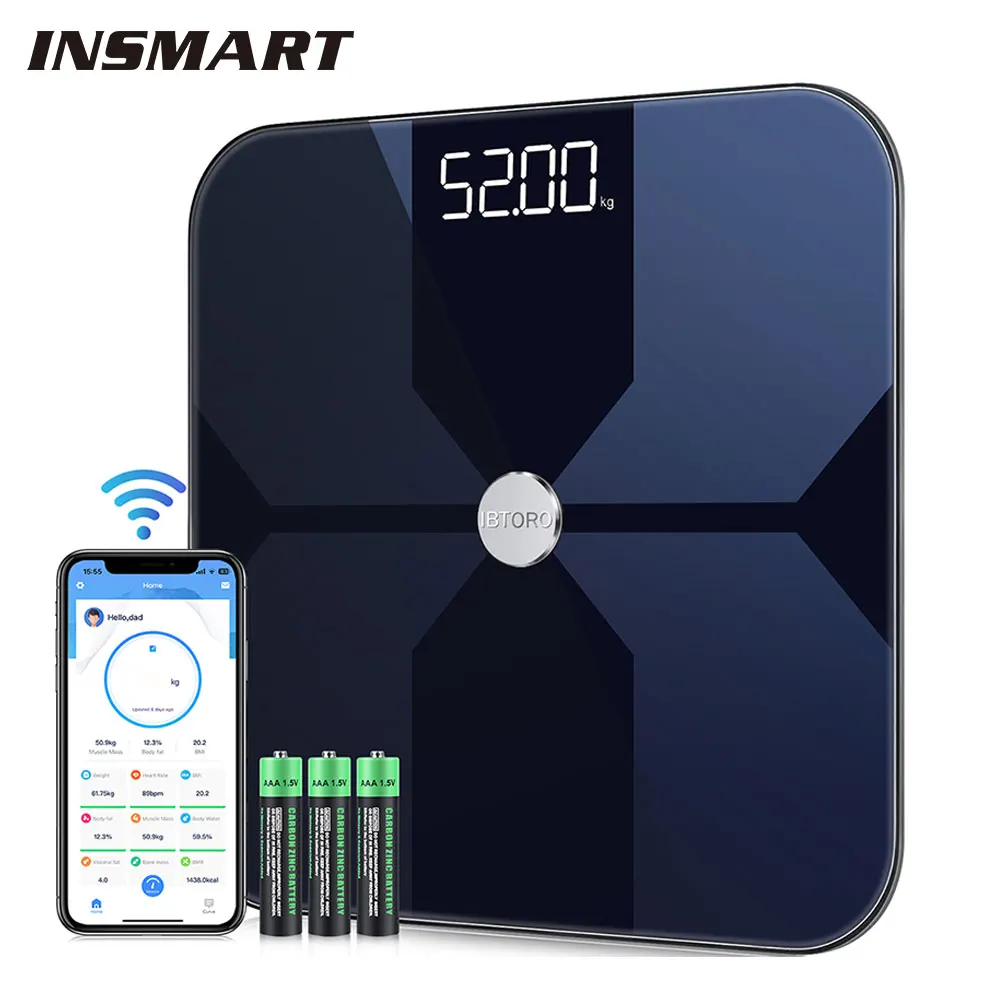 Home Bathroom Scales - 体脂肪計 Wifi ホーム精密インテリジェント電子脂肪測定 Bluetooth WIFI 接続スマート浴室体重計