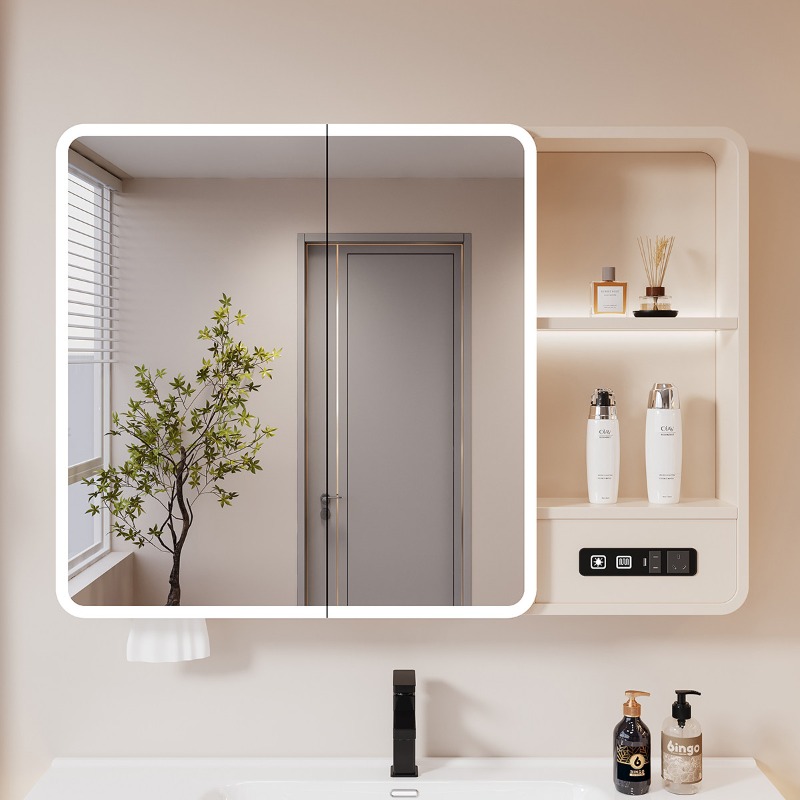 Home Bathroom Organizer - モダンな装飾品バスルームキャビネットオーガナイザーミラー化粧品収納食器棚アクセサリー棚アーカビダレスサロン家具