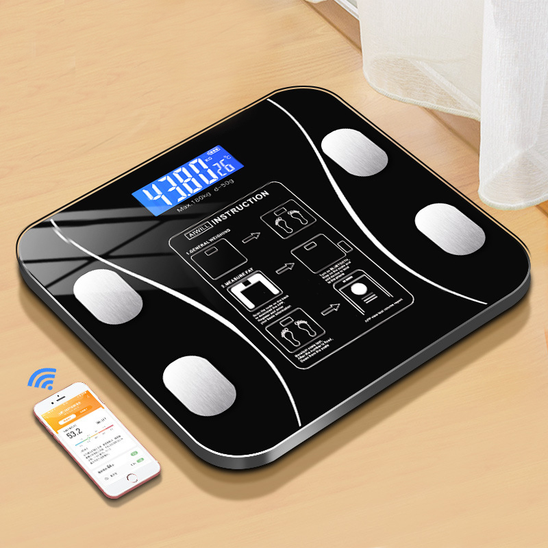 Home Bathroom Scales - 体脂肪計スマートワイヤレスデジタル体重計体組成分析装置スマートフォンアプリ付きBluetooth対応