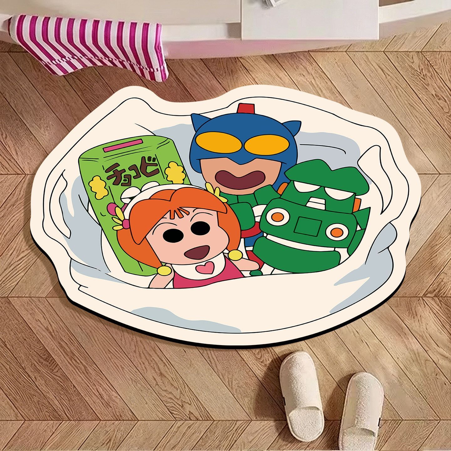 クレヨンしんちゃん 不規則形状バスマット、漫画柄吸水性滑り止 - Home Goods Bathroom Rugs のレビューと価格