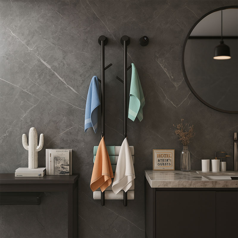 モダンな304ステンレス鋼製 垂直壁掛け式 シングルスマート - Towel Warmer Electric のレビューと価格