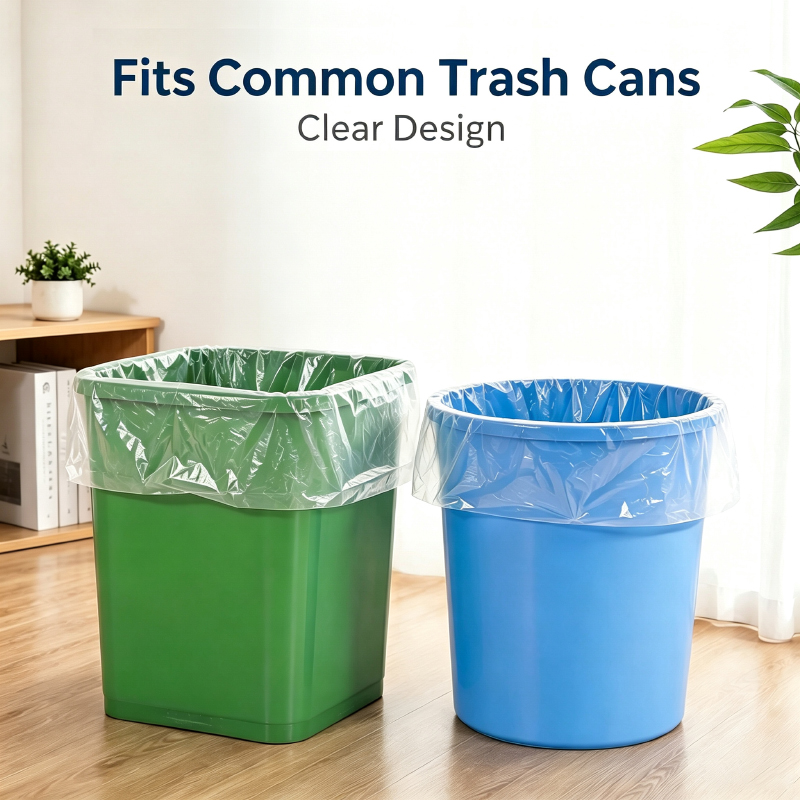 50枚入り透明ゴミ袋 大容量ゴミ袋 家庭用使い捨てゴミ袋 キ - Home Bathroom Trash Can のレビューと価格