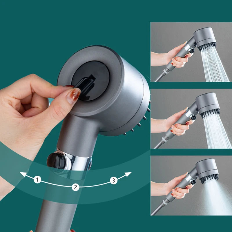 3つのモードを備えたシャワーヘッド。高水圧で、持ち運び可能な - Home Bathroom Water Filter のレビューと価格