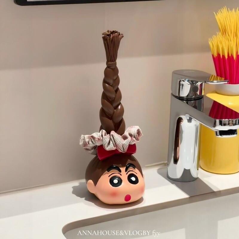 かわいいクレヨンしんちゃんの長い三つ編みヘアタイ収納ラック、 - Home Bathroom Equipment のレビューと価格