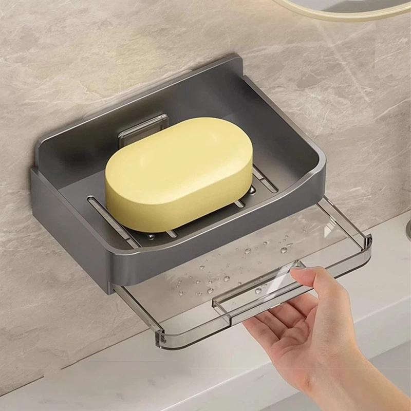 ドリル不要の壁掛け式ソープディッシュ、水切り可能、自己粘着式 - Home Bathroom Sink のレビューと価格