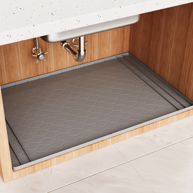 シリコン製シンク下マット キッチン必需品ガジェット、棚ライナ - Home Essentials Bathroom Storage のレビューと価格