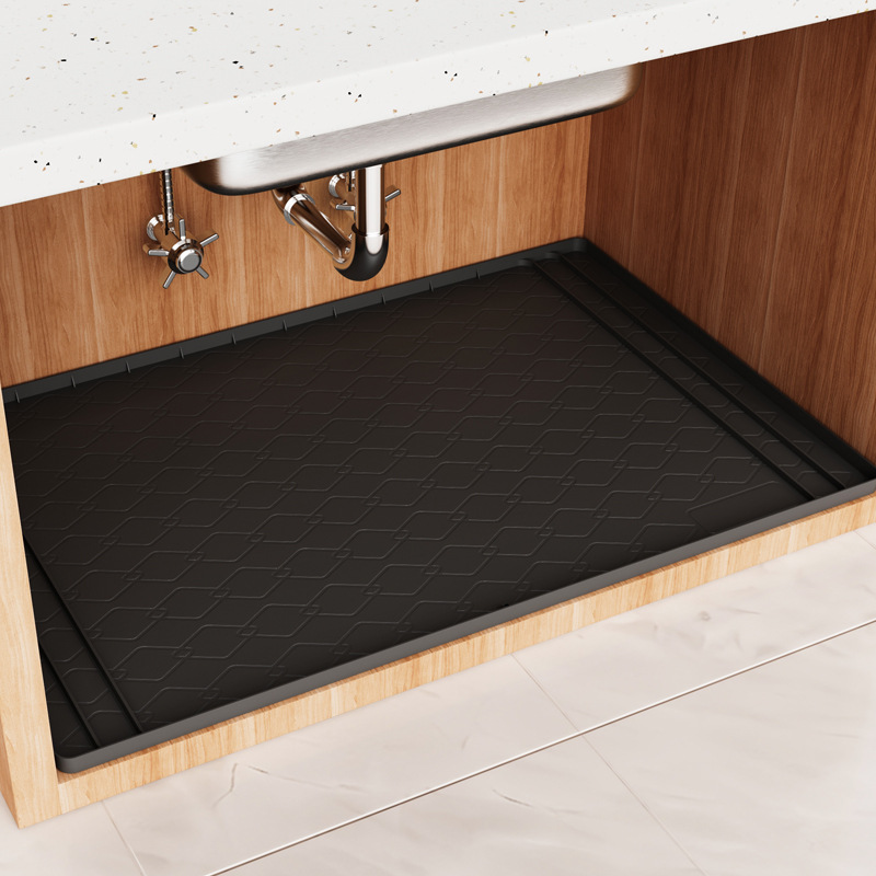 シリコン製シンク下マット キッチン必需品ガジェット、棚ライナ - Home Essentials Bathroom Storage のレビューと価格