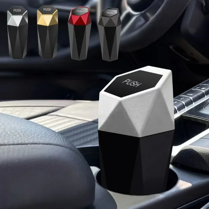 漏れ防止蓋付きのミニ車のゴミ箱、ポータブルゴミ箱、ごみ収納ボ - Home Bathroom Trash Can のレビューと価格