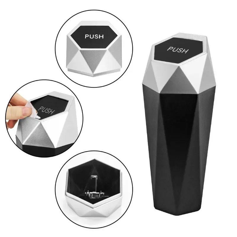 漏れ防止蓋付きのミニ車のゴミ箱、ポータブルゴミ箱、ごみ収納ボ - Home Bathroom Trash Can のレビューと価格