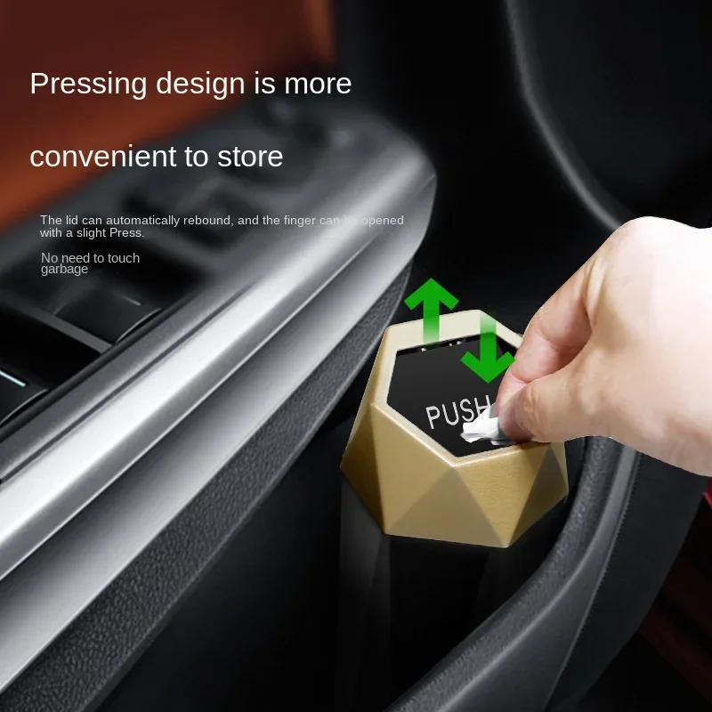 漏れ防止蓋付きのミニ車のゴミ箱、ポータブルゴミ箱、ごみ収納ボ - Home Bathroom Trash Can のレビューと価格