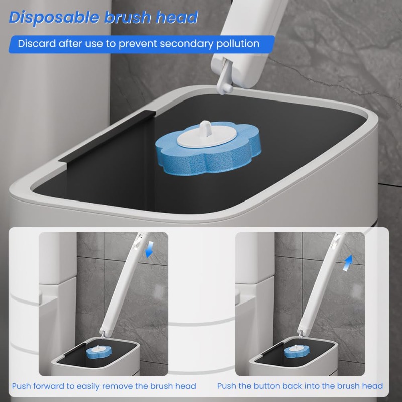 使い捨てトイレブラシクリーナー WC交換用スポンジパッド ト - Home Bathroom Equipment のレビューと価格