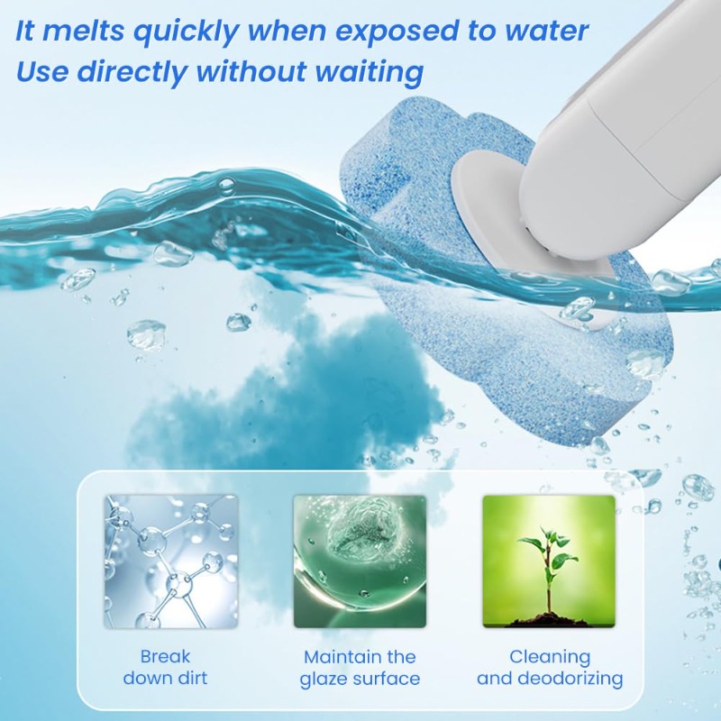使い捨てトイレブラシクリーナー WC交換用スポンジパッド ト - Home Bathroom Equipment のレビューと価格