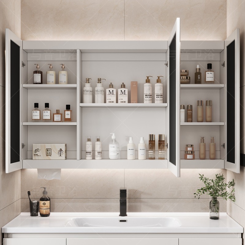 オーバーアクセサリーバスルームキャビネット棚ミラーオーガナイ - Home Bathroom Organizer のレビューと価格