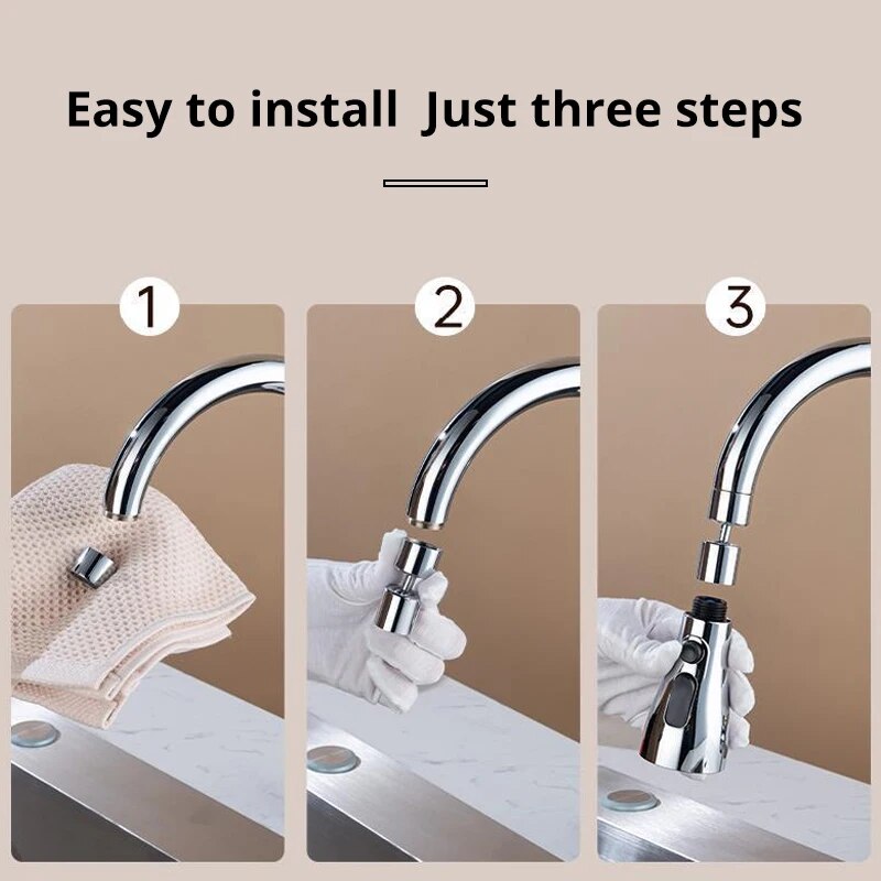 1pc 蛇口エクステンダー金属合金、3 つのモード、ヘッドウ - Home Bathroom Water Filter のレビューと価格