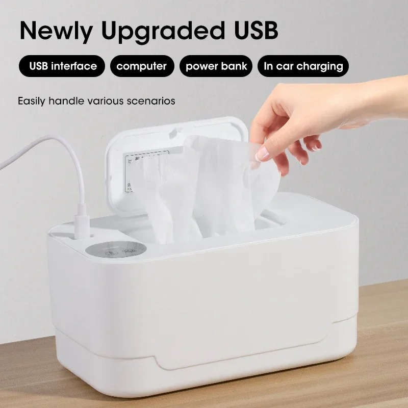 USB充電式急速加熱ベビーワイプウォーマー、LEDスクリーン - Towel Warmer Electric のレビューと価格