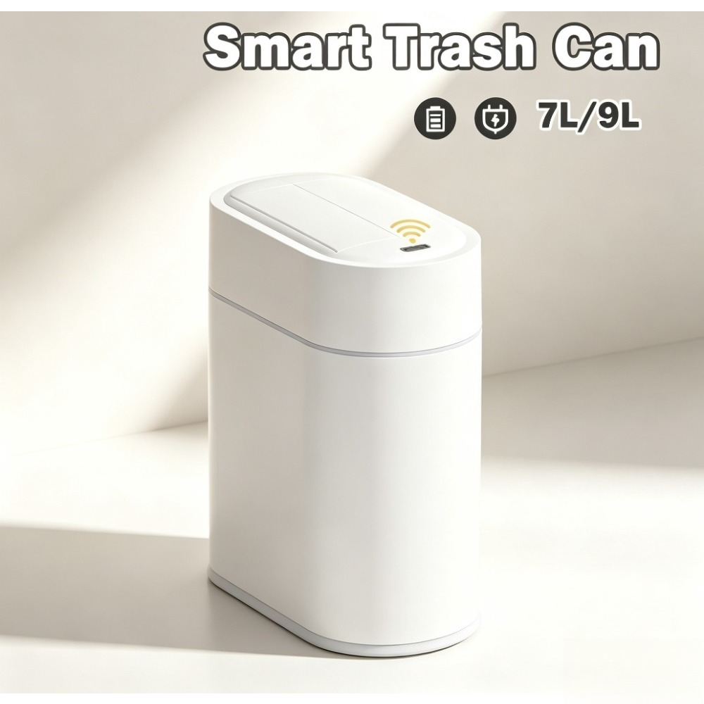 7L/9L 両開きスマートセンサーゴミ箱、壁掛け式スリムゴミ - Home Bathroom Trash Can のレビューと価格