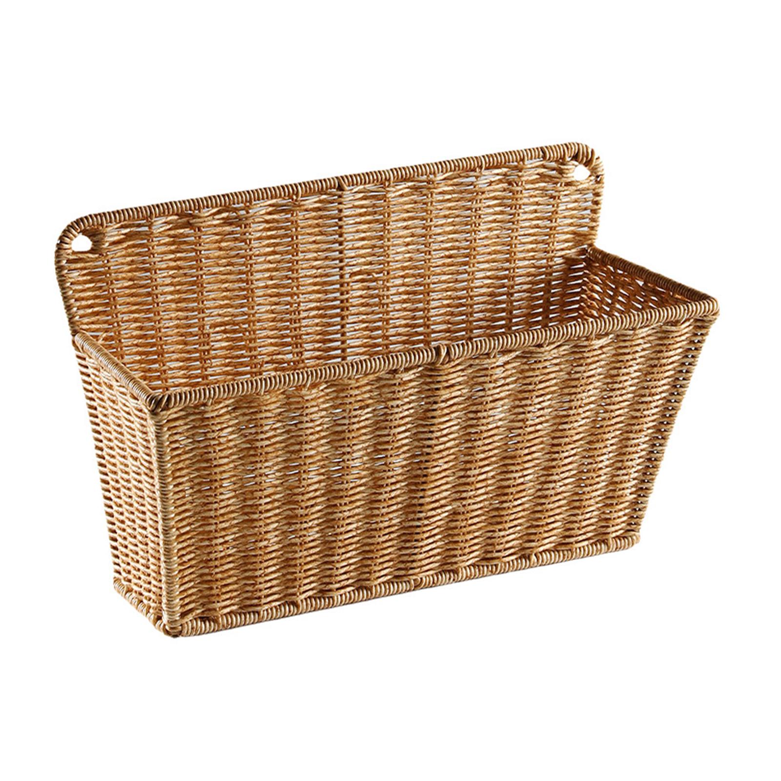 スカンジナビアスタイルの織り収納バスケット壁掛けオーガナイザ - Home Essentials Bathroom Storage のレビューと価格