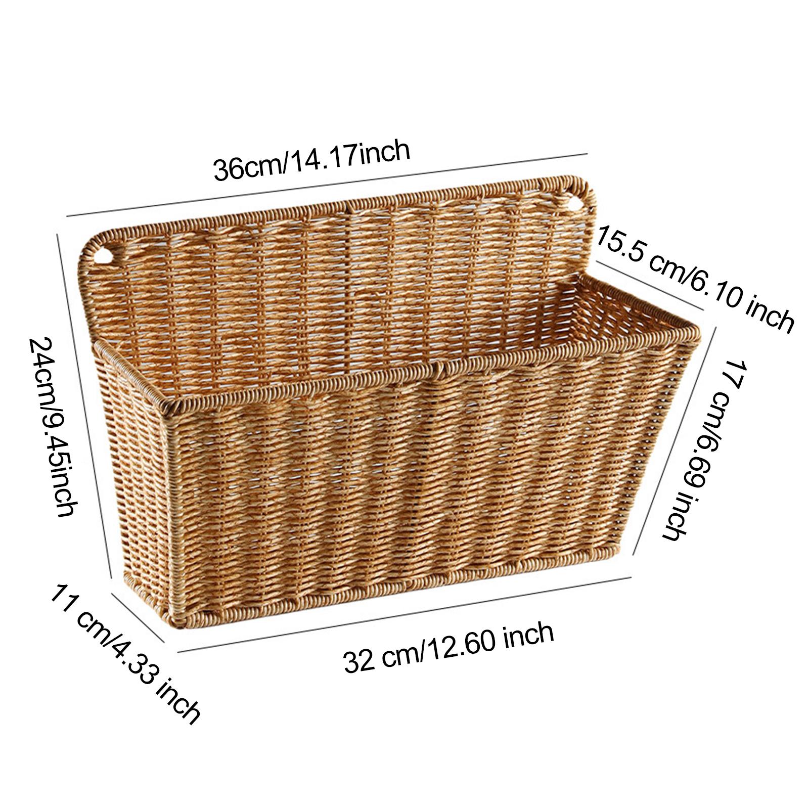 スカンジナビアスタイルの織り収納バスケット壁掛けオーガナイザ - Home Essentials Bathroom Storage のレビューと価格