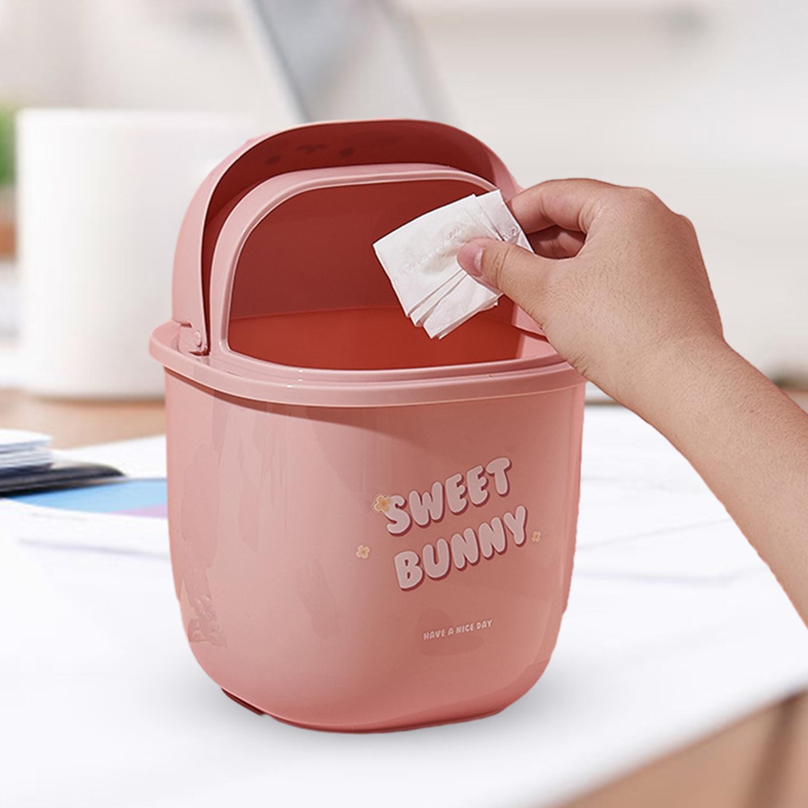 デスクミニゴミ箱ウサギ型漫画小型収納ビン家庭用デスクキッチン - Home Bathroom Trash Can のレビューと価格