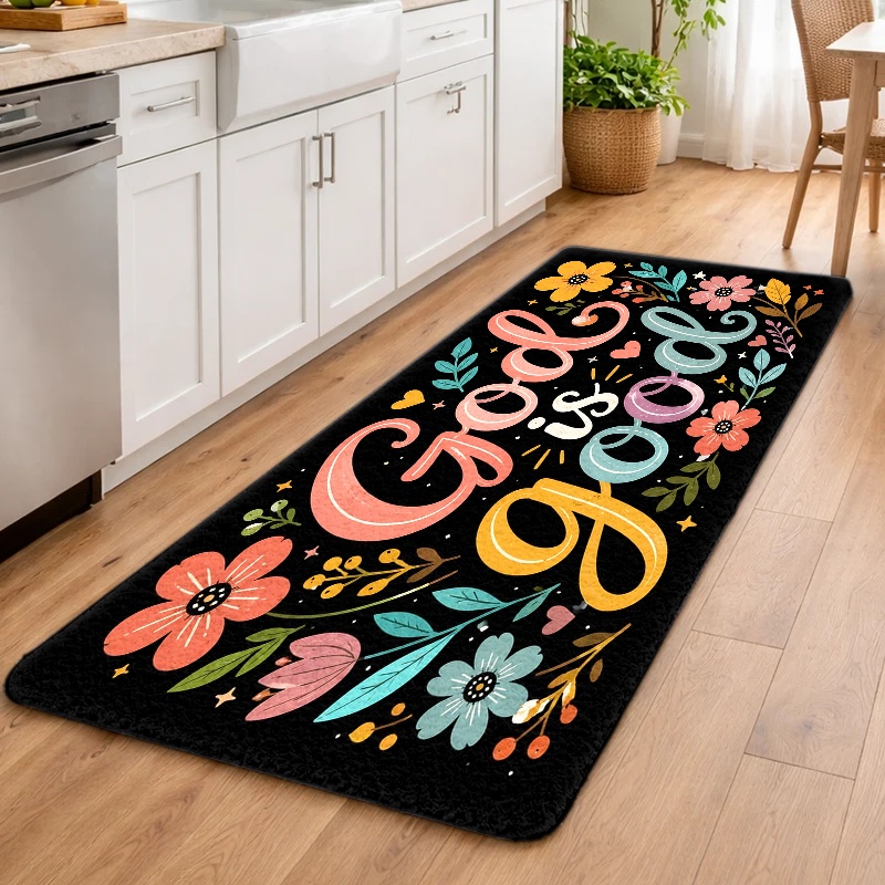 1枚、洗えるドアマット、クリスチャン・ゴッド・イズ・グッドの - Home Goods Bathroom Rugs のレビューと価格