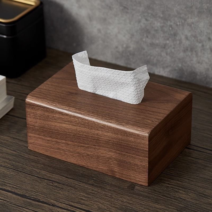 クラシックな紙製ボックス型デスクトップ収納、ウォールナット製 - Zara Home Bathroom Accessories のレビューと価格