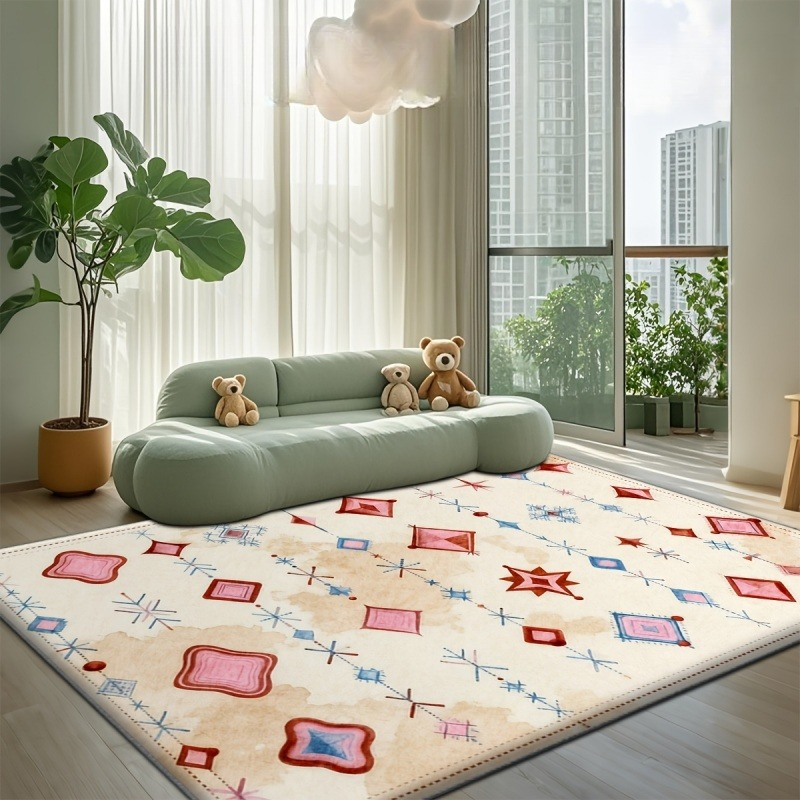パステルレインボーストライプのポジティブな言葉入りエリアラグ - Home Goods Bathroom Rugs のレビューと価格