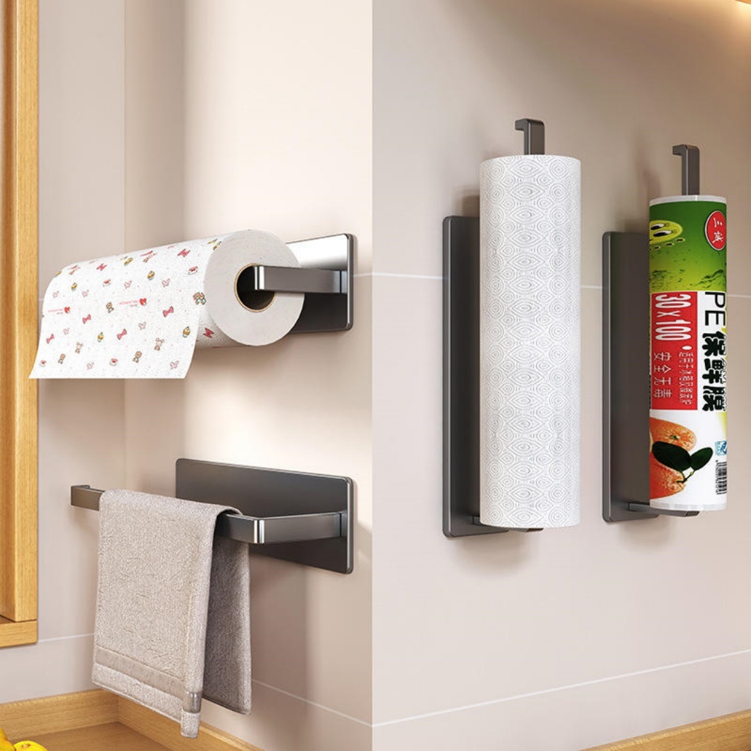 壁掛けティッシュペーパーホルダー、穴あけ不要、家庭必需品、キ - Home Essentials Bathroom Storage のレビューと価格