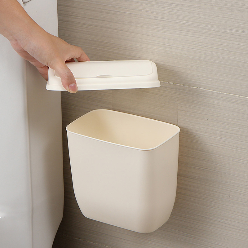 ミニホワイトプラスチックミニ壁掛けゴミ箱キッチン、バスルーム - Home Bathroom Trash Can のレビューと価格