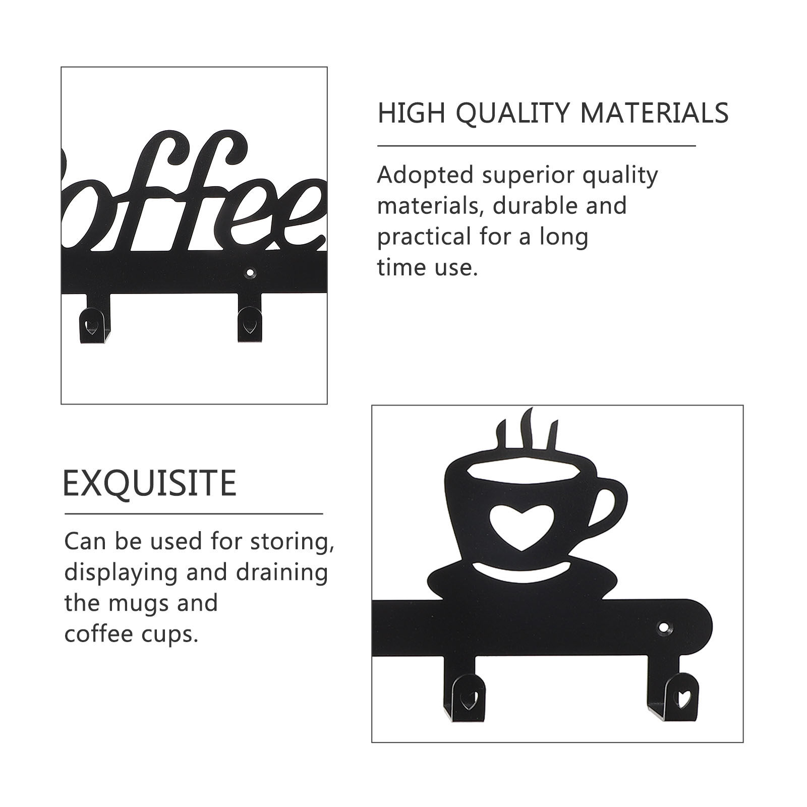 1個入り コーヒーカップ用ハンギングラック。金属製のマグカッ - Home Bathroom Organizer のレビューと価格