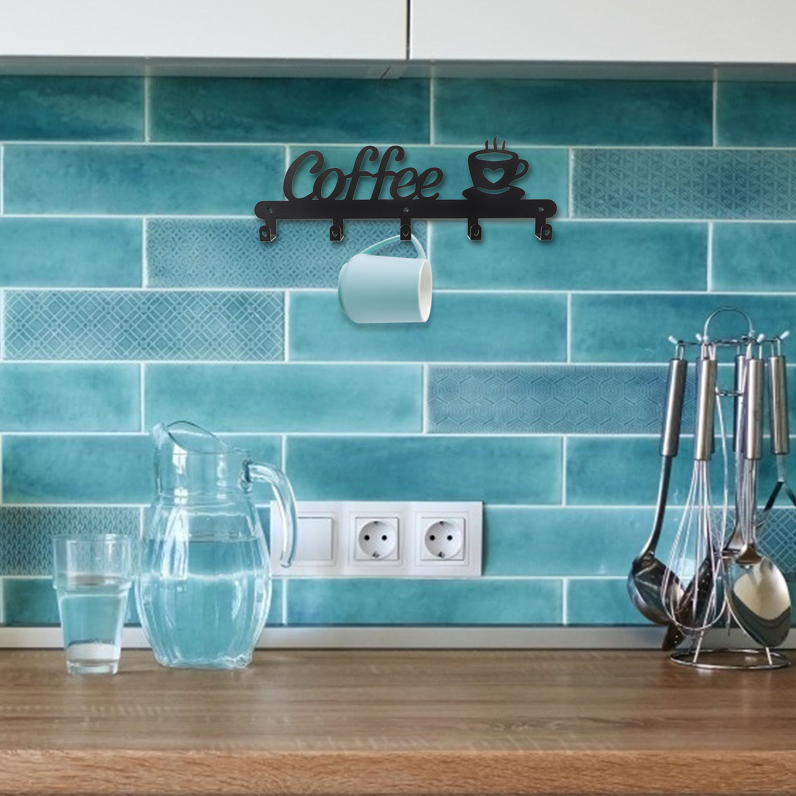1個入り コーヒーカップ用ハンギングラック。金属製のマグカッ - Home Bathroom Organizer のレビューと価格