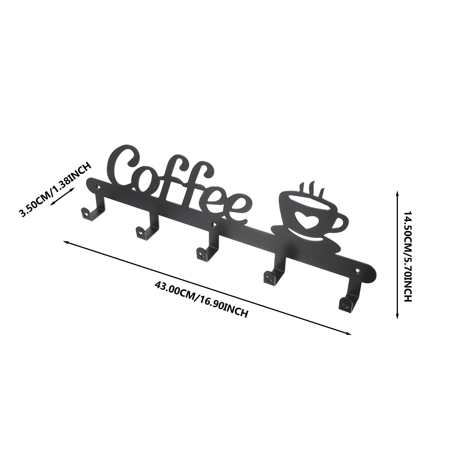 1個入り コーヒーカップ用ハンギングラック。金属製のマグカッ - Home Bathroom Organizer のレビューと価格