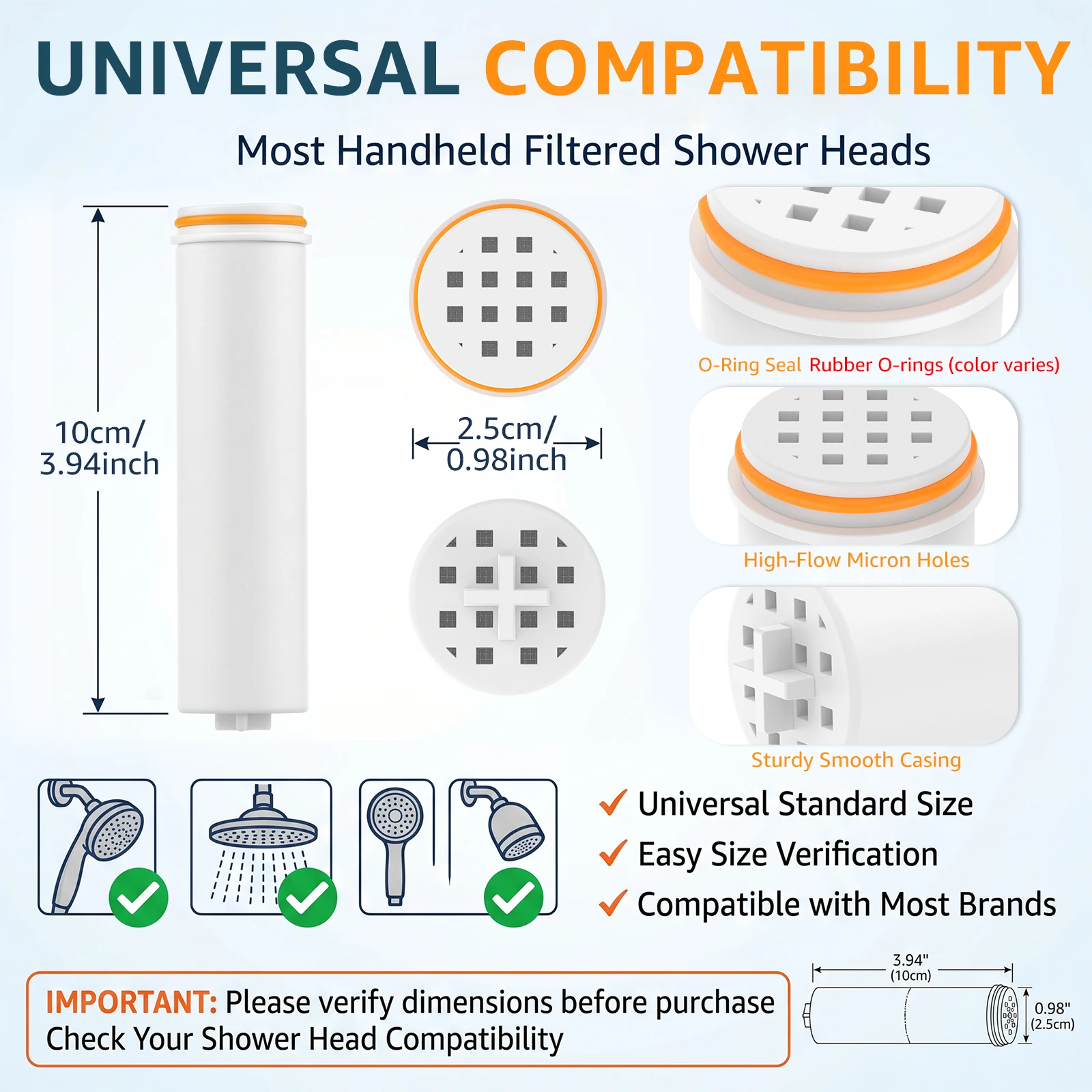 2個入りシャワーヘッド交換用フィルター 塩素除去 活性炭フィ - Home Bathroom Water Filter のレビューと価格