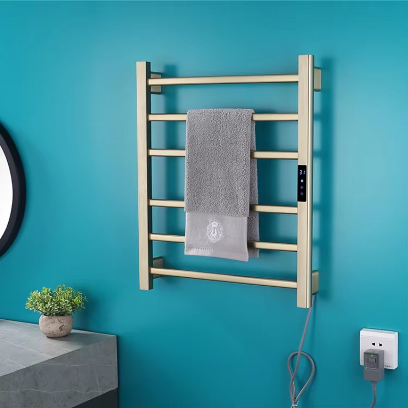 ブラックグレーゴールド ブラッシュ仕上げ バスルームサーモス - Towel Warmer Electric のレビューと価格
