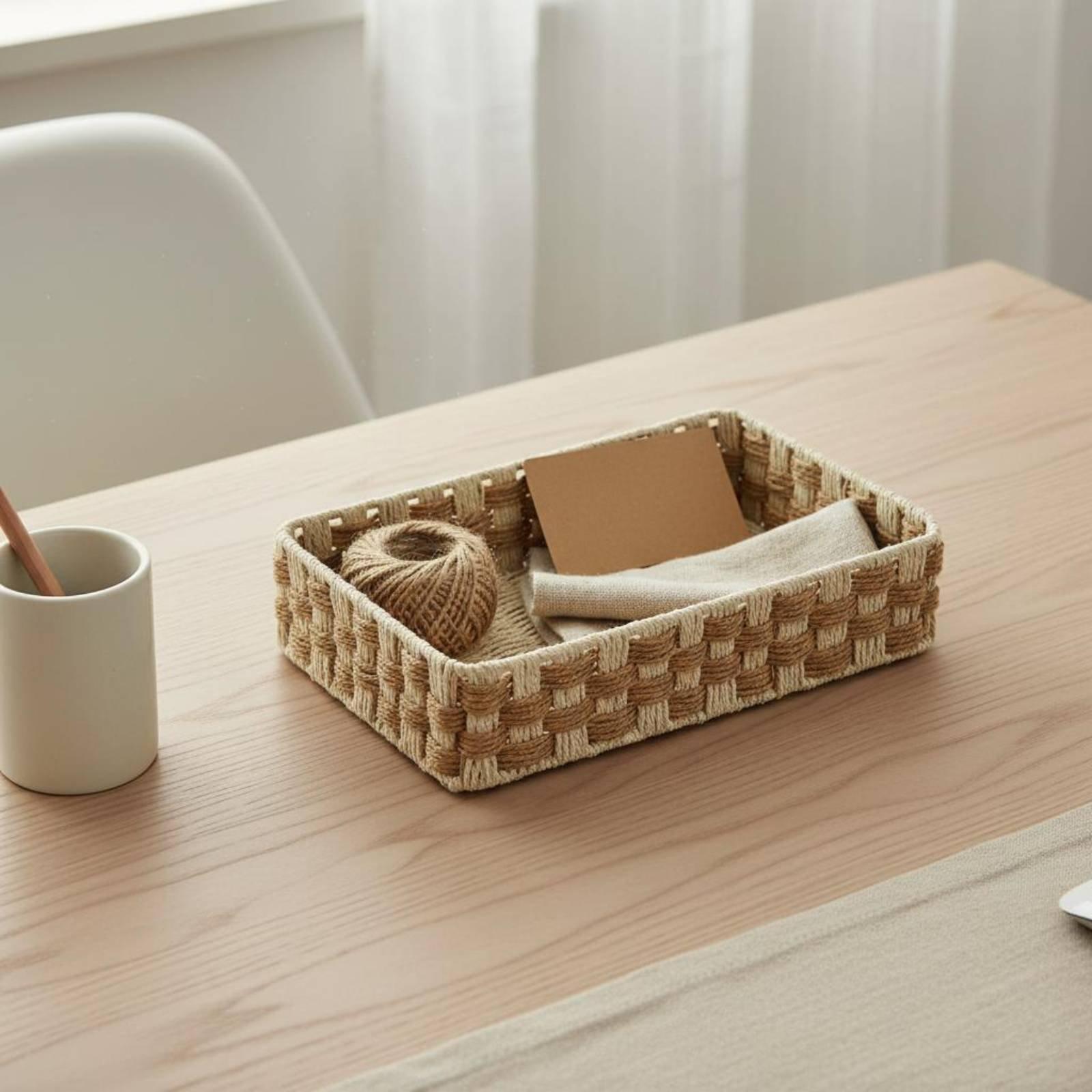 ミニマルなデザインの和風編みバスケット。おもちゃ、本、お菓子 - Home Essentials Bathroom Storage のレビューと価格