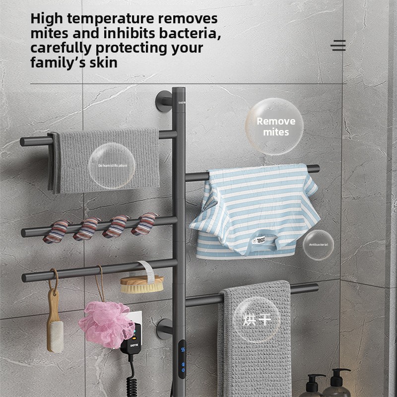 スマート回転式電気タオルウォーマー、一定温度乾燥ラック、浴室 - Towel Warmer Electric のレビューと価格