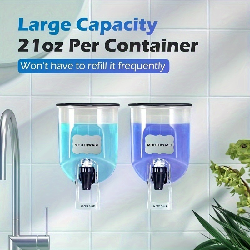 2個入り 600ml マウスウォッシュディスペンサー 浴室用 - Home Bathroom Equipment のレビューと価格