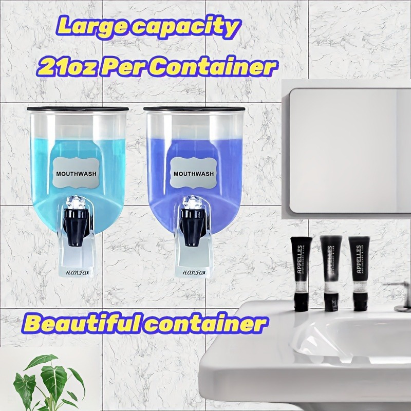 2個入り 600ml マウスウォッシュディスペンサー 浴室用 - Home Bathroom Equipment のレビューと価格