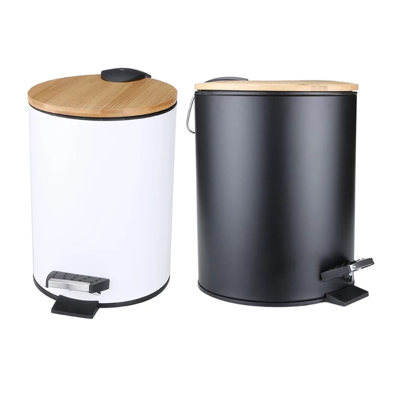 3/5L 木製フリップステップゴミ箱ゴミ箱廃棄物容器オーガナ - Home Bathroom Trash Can のレビューと価格