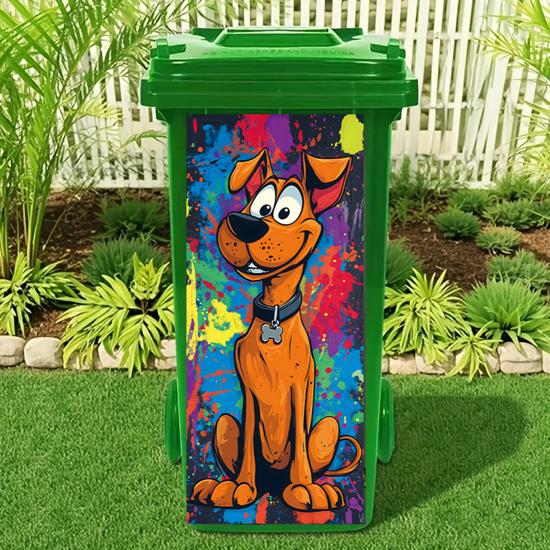 愛らしい漫画の犬のゴミ箱ステッカー - 面白いキッチン装飾、 - Home Bathroom Trash Can のレビューと価格