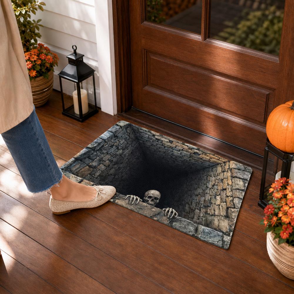 3Dストーンホールイリュージョンドアマット ハロウィンパーテ - Home Bathroom Cleaning Machine のレビューと価格