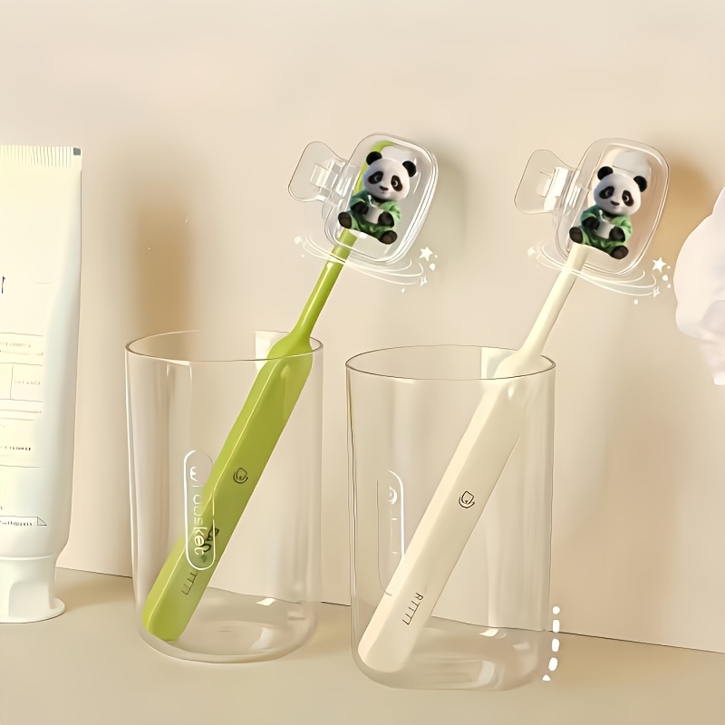 緑色のパジャマを着たかわいいパンダ 2個入りトラベル歯ブラシ - Home Essentials Bathroom Storage のレビューと価格
